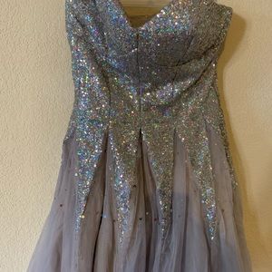 Silver homecoming dress